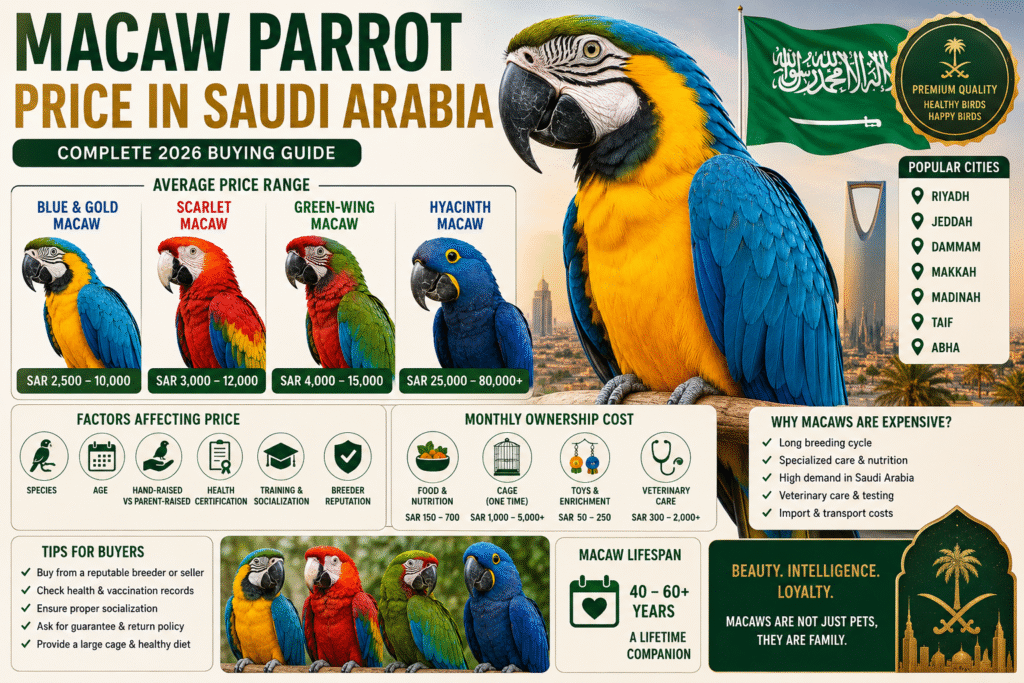 Macaw Parrot Price in Saudi Arabia
